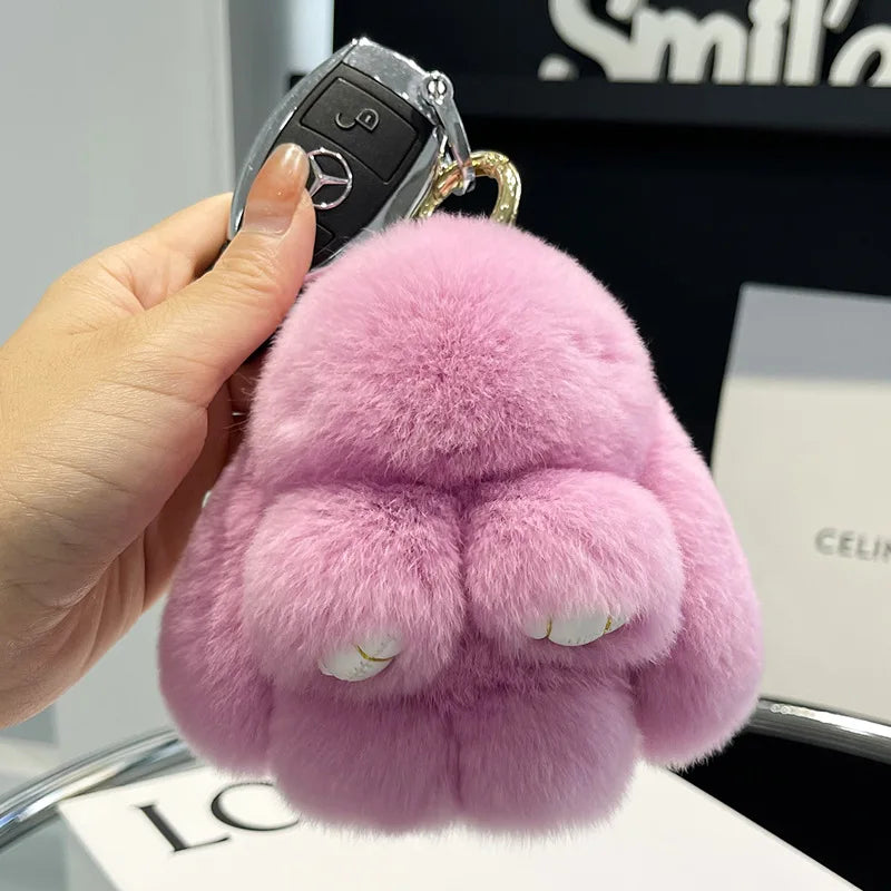 Porte Clés Peluche Lapin Fluffy