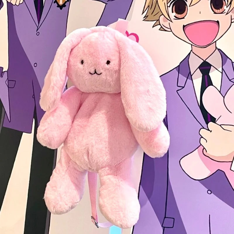 Sac à Dos Lapin en Peluche Rose