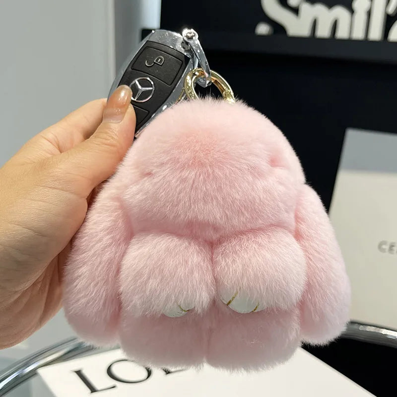 Porte Clés Peluche Lapin Fluffy