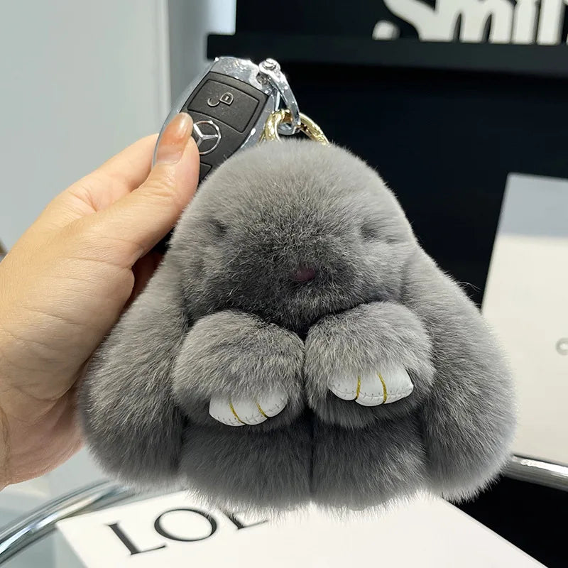 Porte Clés Peluche Lapin Fluffy