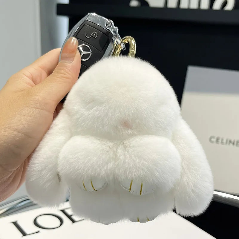 Porte Clés Peluche Lapin Fluffy
