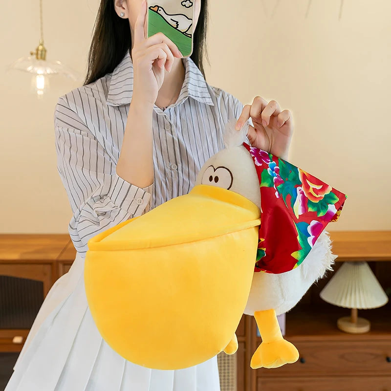 Peluche Pélican en Chemise