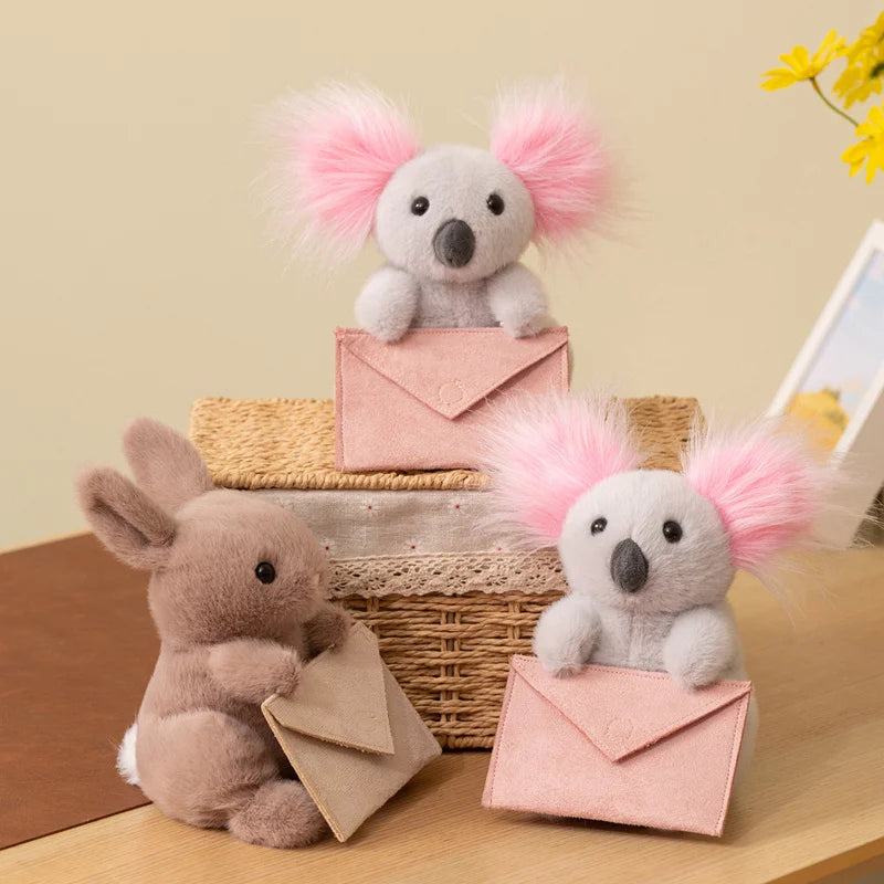Mignon Lapin en Peluche Messager