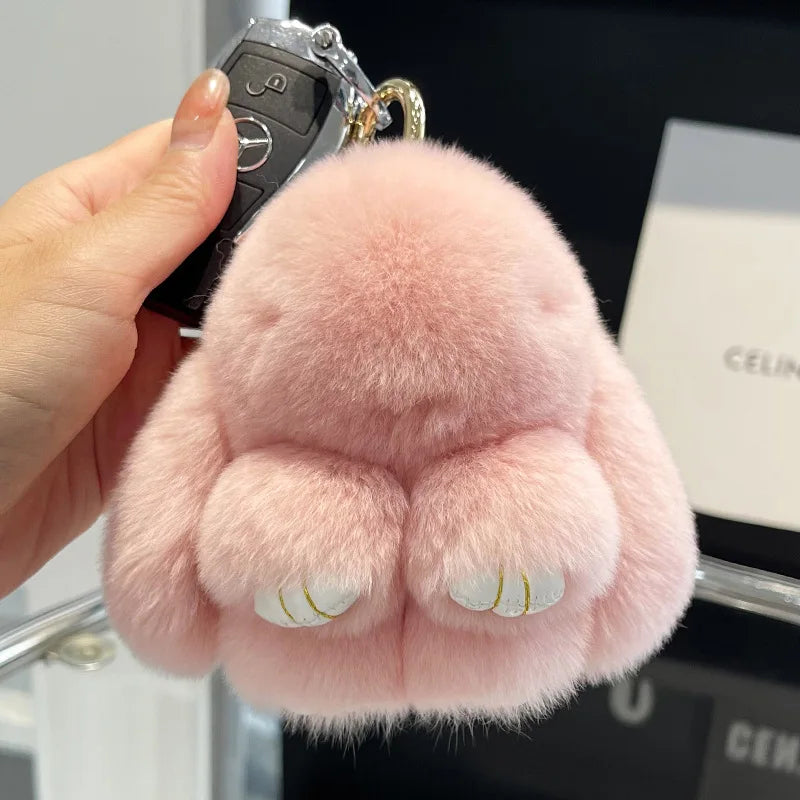 Porte Clés Peluche Lapin Fluffy