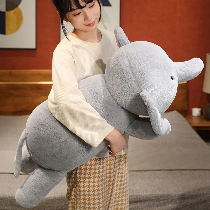 Coussin Peluche Éléphant Géant - 120cm