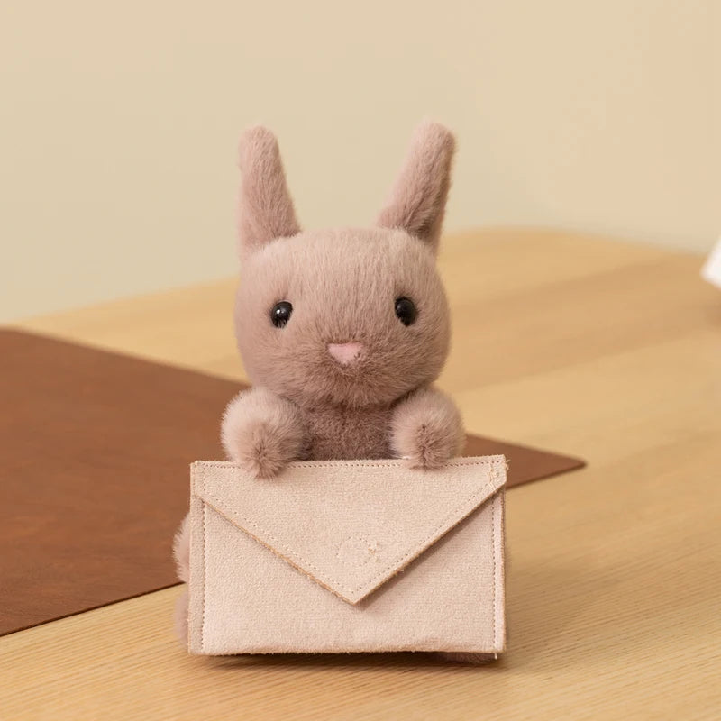 Mignon Lapin en Peluche Messager