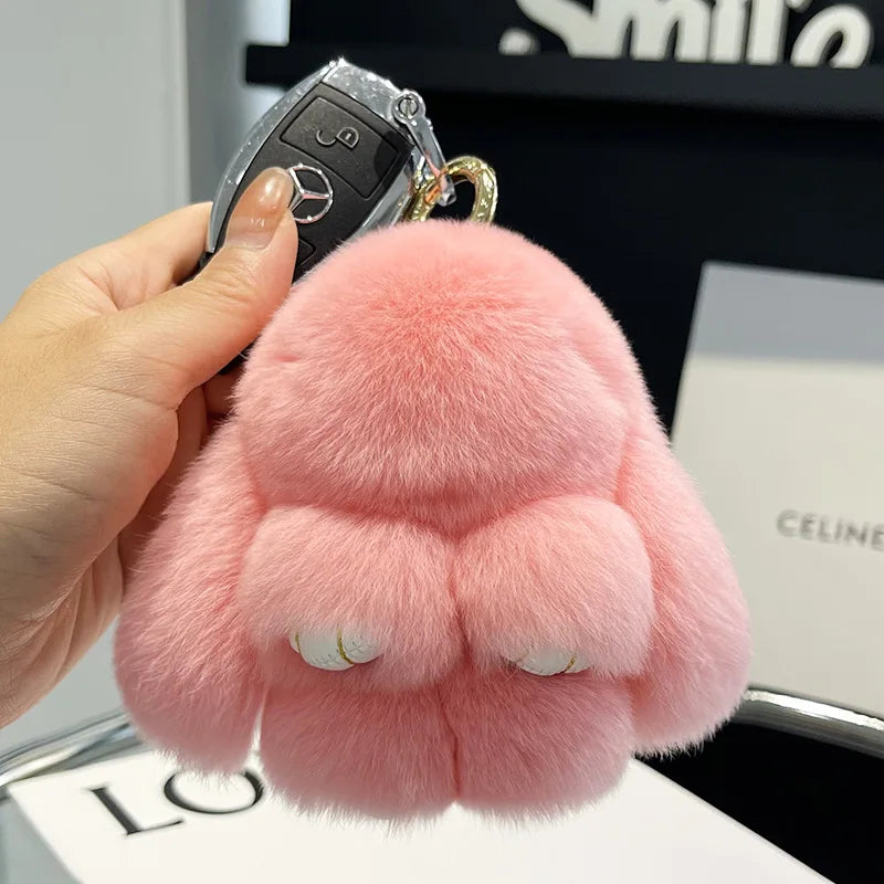 Porte Clés Peluche Lapin Fluffy