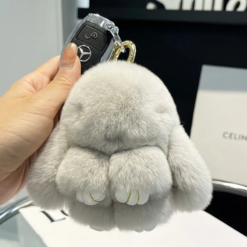 Porte Clés Peluche Lapin Fluffy