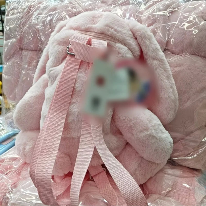 Sac à Dos Lapin en Peluche Rose