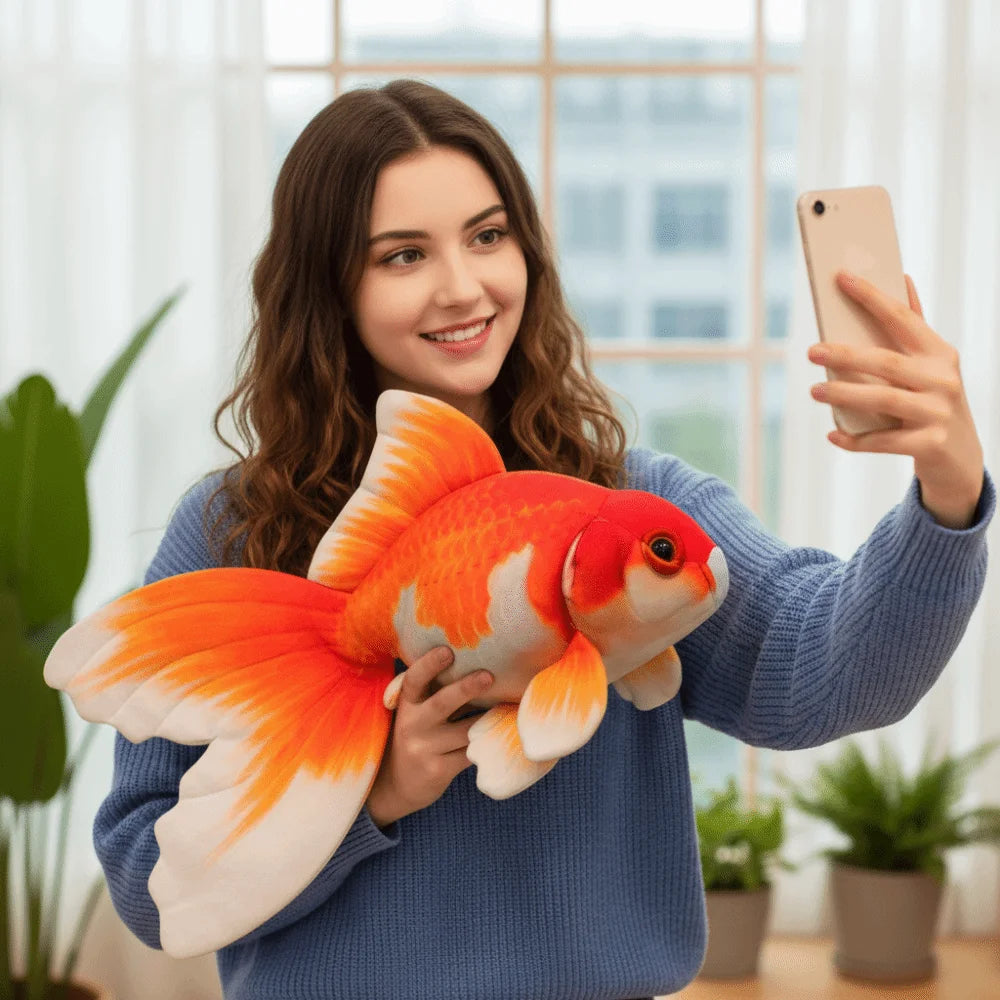 Peluche Poisson Rouge Réaliste